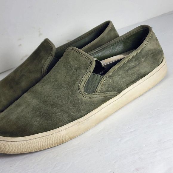 TORY BURCH Women's Jesse Size 10 M Green Suede Slip-On Flat Sneaker - Picture 2 of 12